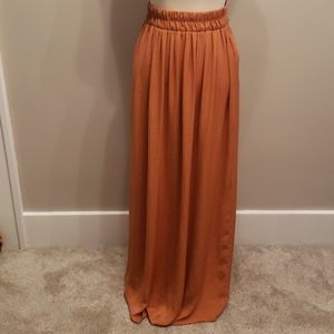 NWOT forever21 orange maxi skirt